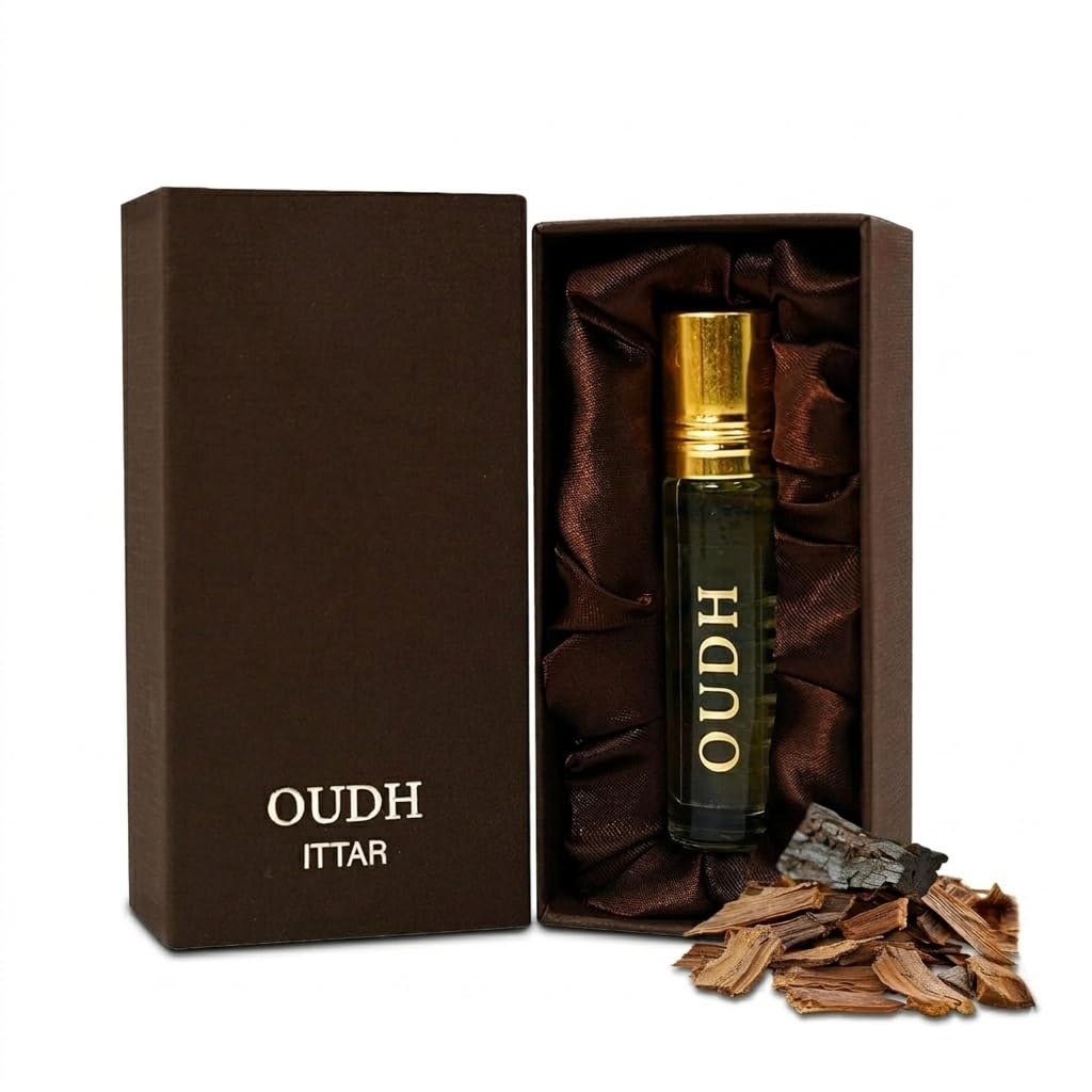 SEOLHWA BEAUTY Oudh Attar Perfume Roll-On for Men and Women, Long Lasting Alcohol Free Fragrance, Natural Oud Wood Scent, Concentrated Body Perfume Gift 10ml