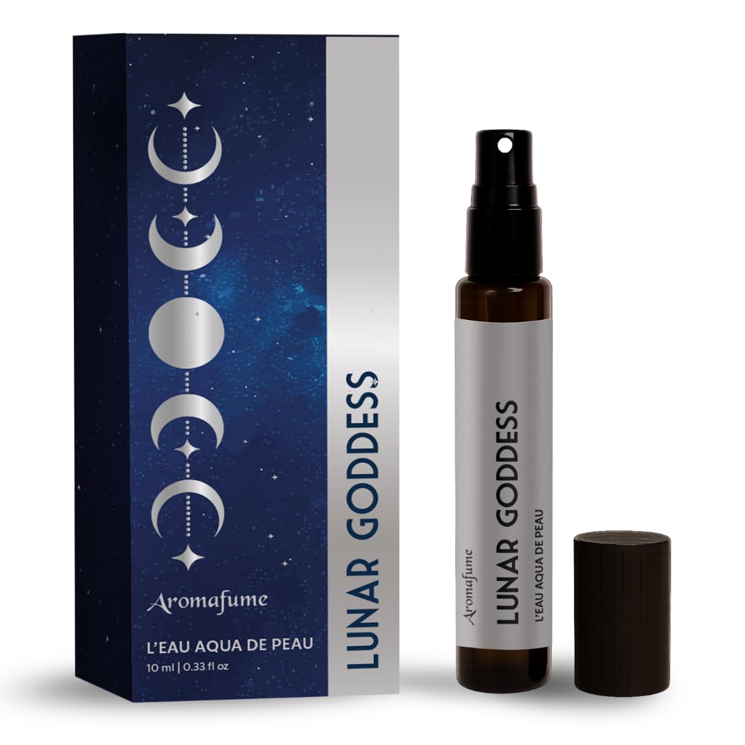 Lunar Goddess | 10ml Perfume | Travel Size | Floral & Spicy | Jasmine, Oakmoss | Alcohol Free, Clean | Eau de Parfum | Luxury Scent | Premium Gifts |Long Lasting Fragrance | Aromafume