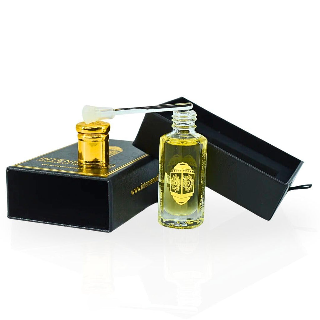 INTENSE OUD Mukhallat Al Najm Arabian Perfume Oils for Women 12ML (0.40 OZ) – Luxurious Fragrance Oil with Rose & Amber Notes – Concentrated Perfume Oil & Valentines Day Gift With Black Box