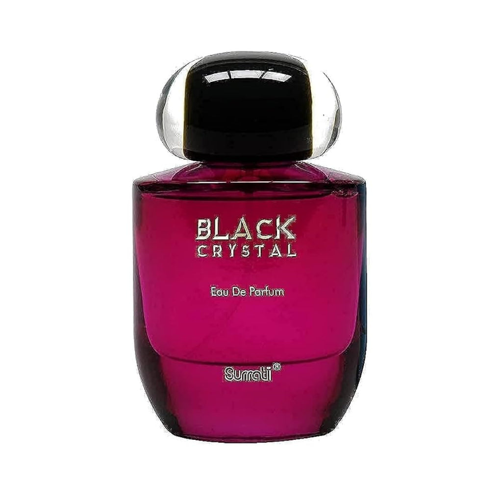 Surrati Black Crystal Arabian Perfumes For Women - Eau de Parfum Spray 100ML (3.4 OZ), Exotic Womens Perfume With Vanilla, Blasamic & Oriental Notes - Long Lasting Perfume For All Day Freshness