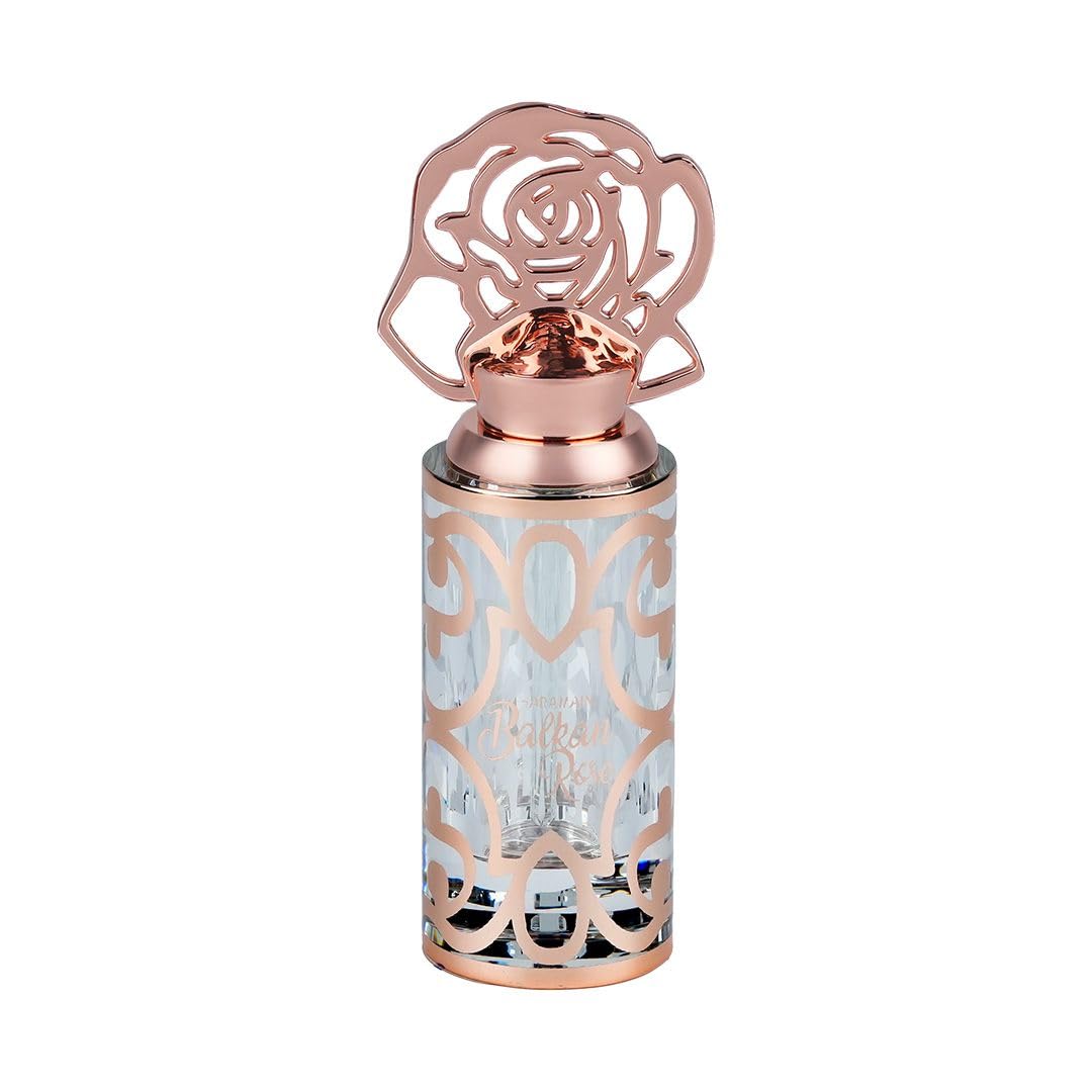 Al Haramain Balkan Rose - Concentrated Arabian Perfume Oil - Vanilla Perfume Oil with Patchouli, Amber - Fragrance for Women and Men - 0.33 oz
