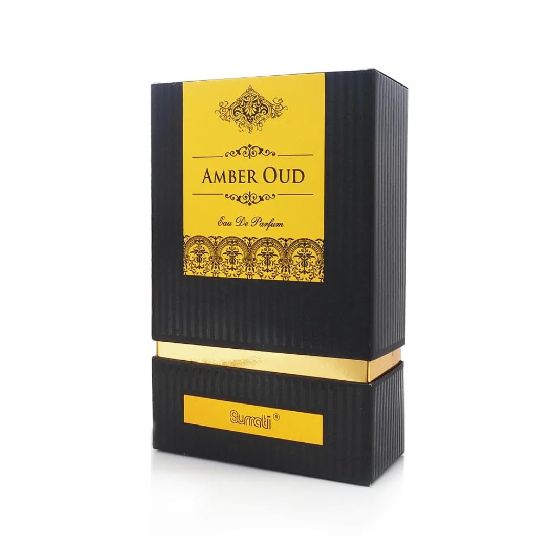 Surrati Amber Oud Arabian Perfumes For Women - Eau de Parfum Spray 100ML (3.4 OZ), Exotic Womens Perfume With Honey, Woody & Amber Notes - Long Lasting Perfume For All Day Freshness