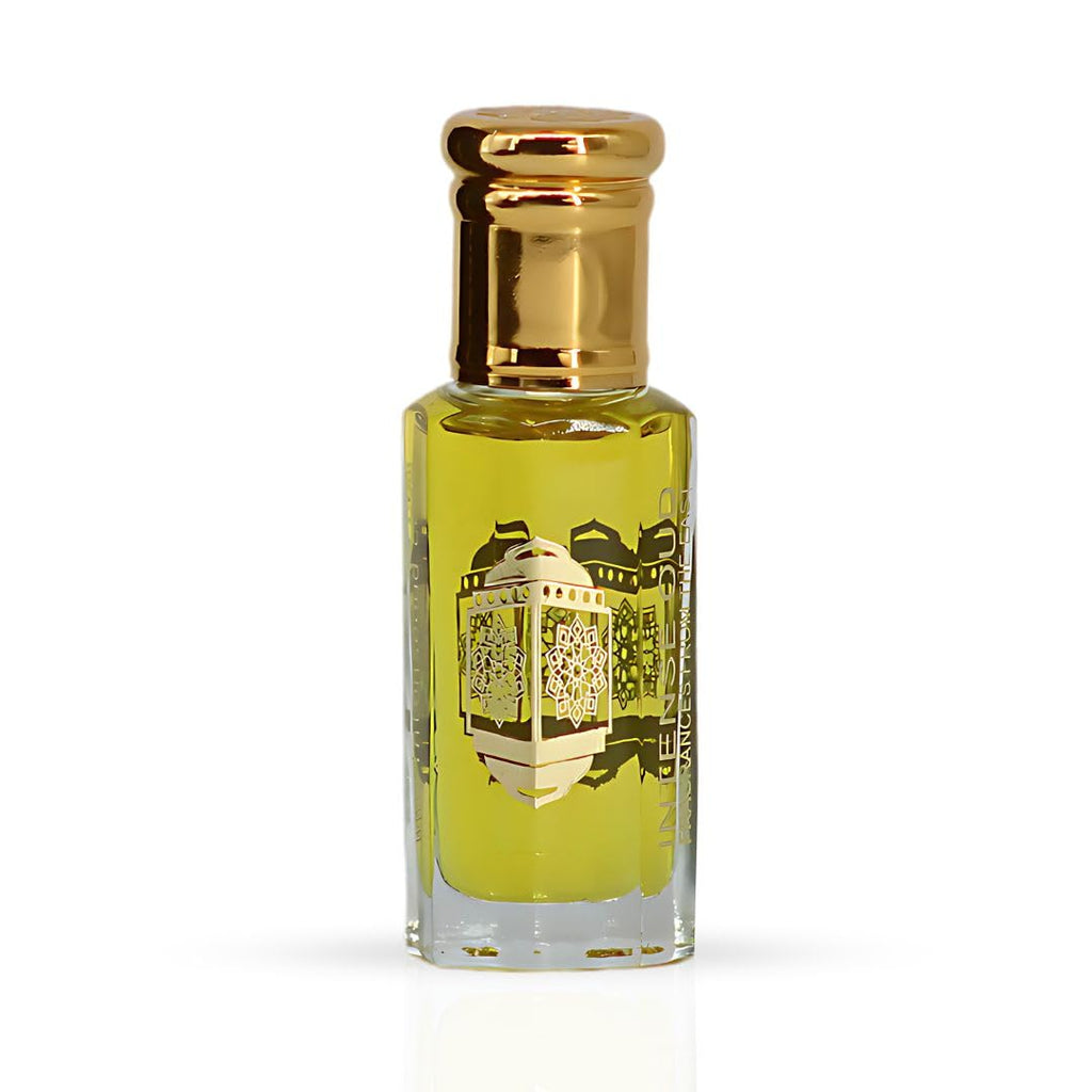 INTENSE OUD Platinum Sand Long Lasting Arabian Perfume Oils for Women 12ML (0.40 OZ) Fragrance Oil with Peach, Amber & Creamy Vanilla - Concentrated Perfume Oil & Valentines Day Gift With Black Box