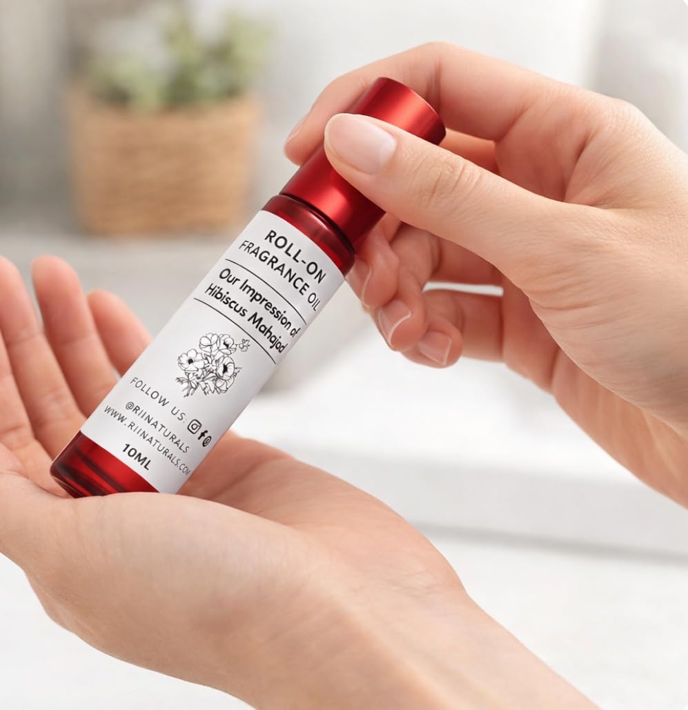 Rii Naturals Hibiscus Mahajad Type Roll-On Perfume Fragrance Oil, 10ML Glass Bottle