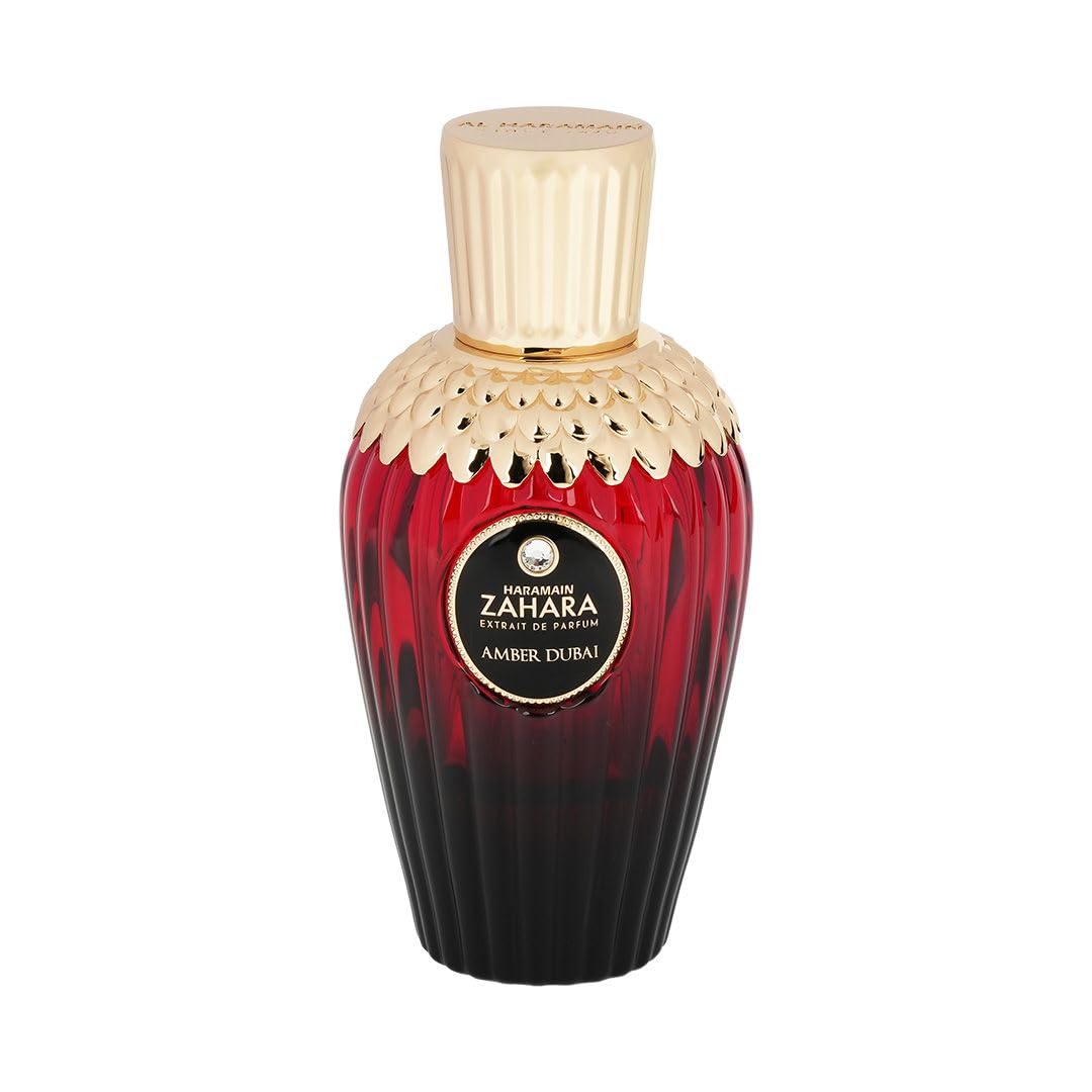 Al Haramain Zahara Amber Dubai - Luxurious Extrait De Parfum Spray - Floral Fragrance with Vanilla, Amber, Patchouli - Perfume for Women - 3.33 oz