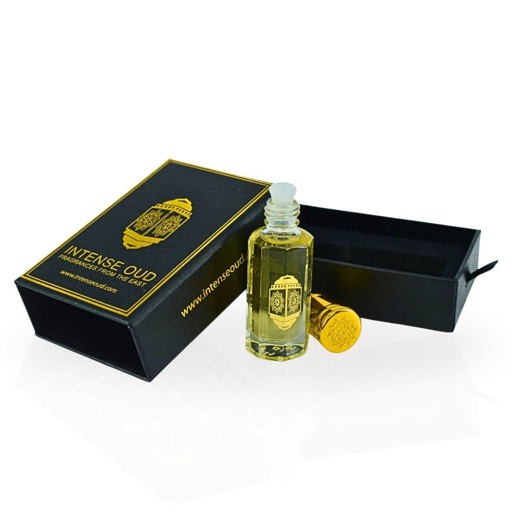 INTENSE OUD Mukhallat Al Najm Arabian Perfume Oils for Women 12ML (0.40 OZ) – Luxurious Fragrance Oil with Rose & Amber Notes – Concentrated Perfume Oil & Valentines Day Gift With Black Box