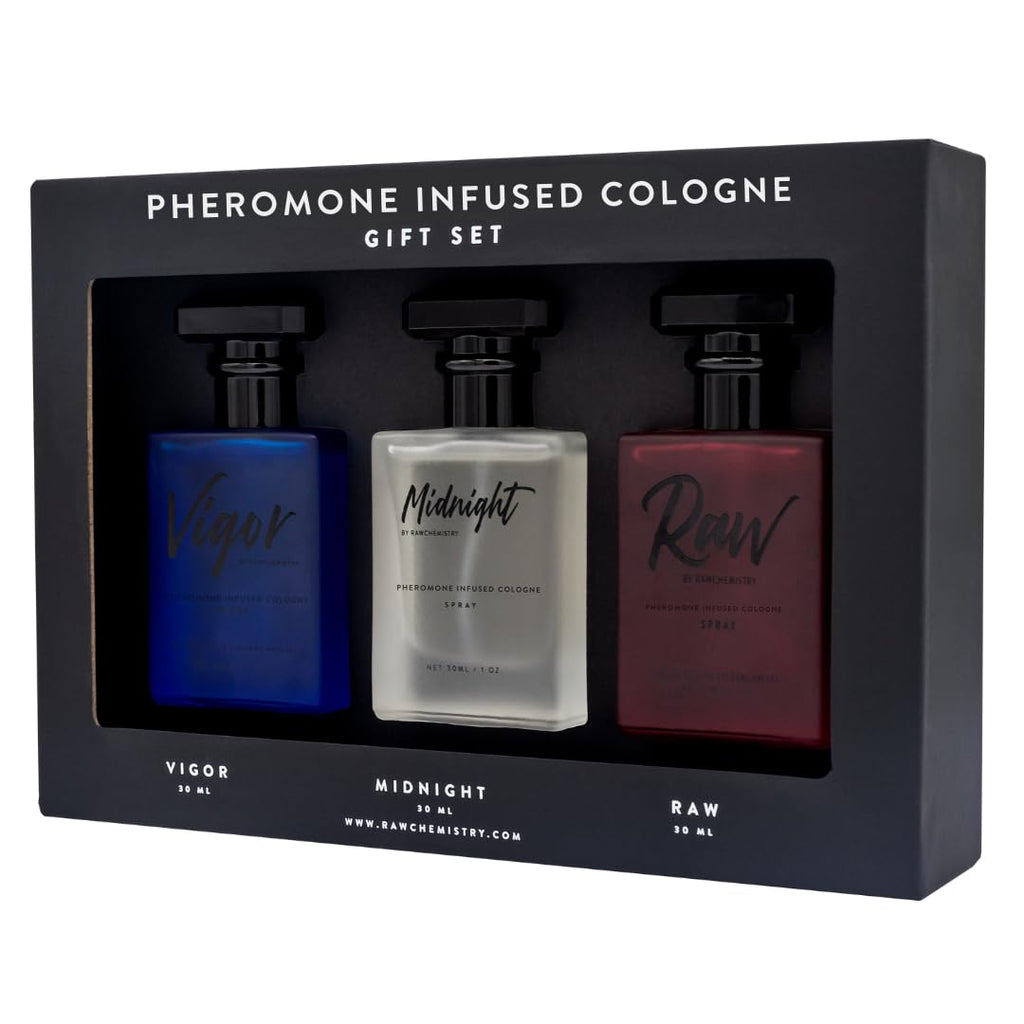 RawChemistry Pheromone Infused Mens Cologne Gift Set - Colognes, 1 Fl Oz (Pack of 3)