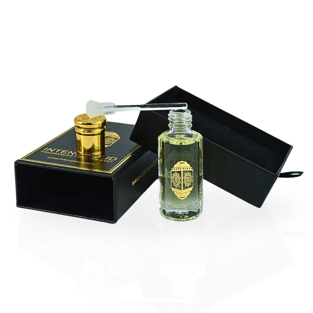 INTENSE OUD Attar Al Ishq Long Lasting Arabian Perfume Oils for Women 12ML (0.40 OZ) Fragrance Oil with Rose, Warm Amber & Bold Oud - Concentrated Perfume Oil & Valentines Day Gift With Black Box