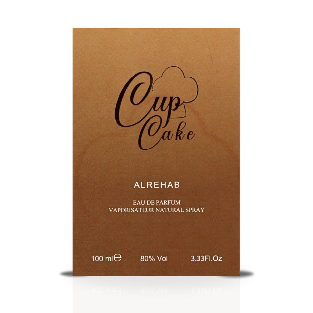 Al-Rehab Cupcake Eau De Parfum For Women 100ML (3.4 OZ) - A Sweet & Cozy Scent, Long Lasting Arabian Perfumes For Women With Citrus, Amber & Vanilla Notes - Elegant Womens Perfume for Everyday Wear