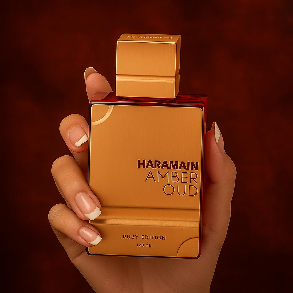 Al Haramain Amber Oud Ruby Edition - Arabian Perfume for Women and Men - Unisex Amber Perfume - Long Lasting Perfume for Men and Women - 4 oz