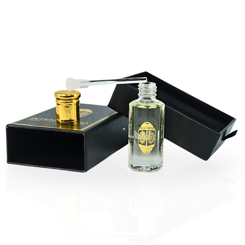 INTENSE OUD Woody Vanilla Long Lasting Arabian Perfume Oils for Women 12ML (0.40 OZ) Concentrated Perfume Oil with Sweet Vanilla, Soft Sandalwood & Rich Oud – Fragrance Oil in Black Gift Box