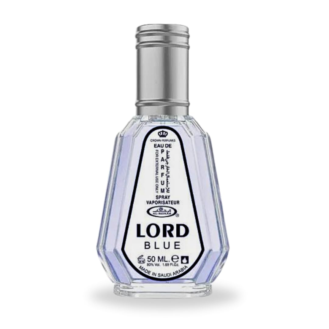 Al Rehab Lord Blue – Spicy, Aromatic, Woody, Amber – Eau de Parfum Spray Long Lasting Fragrance for Men, 1.69 Ounce / 50ml