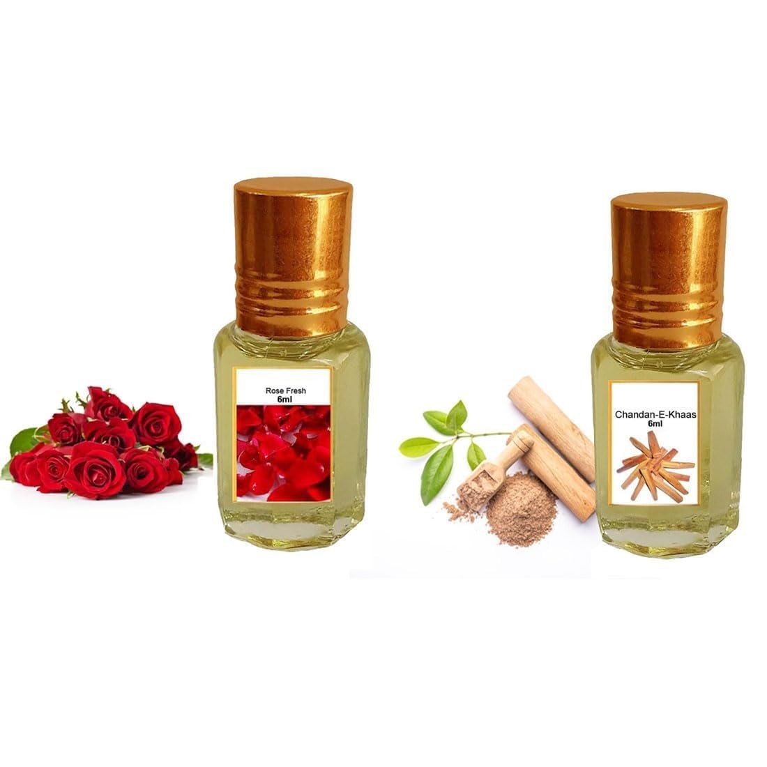 Timeless Duo – Rose & Sandalwood Attar Gift Set 6ml Each
