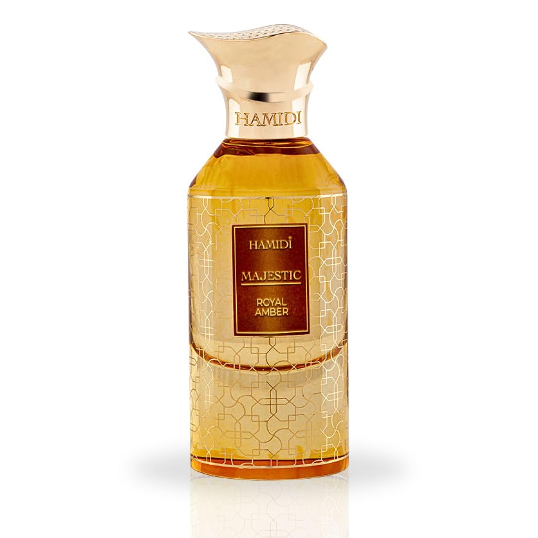 Hamidi MAJESTIC ROYAL AMBER Arabian Perfumes for Women & Men, Long Lasting Perfume Spray 85ML (2.8 OZ), Unisex Perfume, Luxurious Eau De Parfum - Allure & Elegance in Every Spray