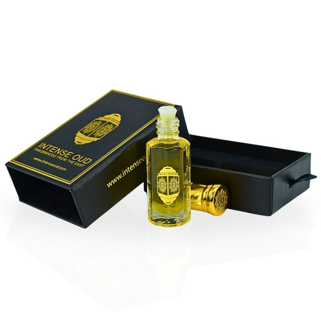 INTENSE OUD Platinum Sand Long Lasting Arabian Perfume Oils for Women 12ML (0.40 OZ) Fragrance Oil with Peach, Amber & Creamy Vanilla - Concentrated Perfume Oil & Valentines Day Gift With Black Box