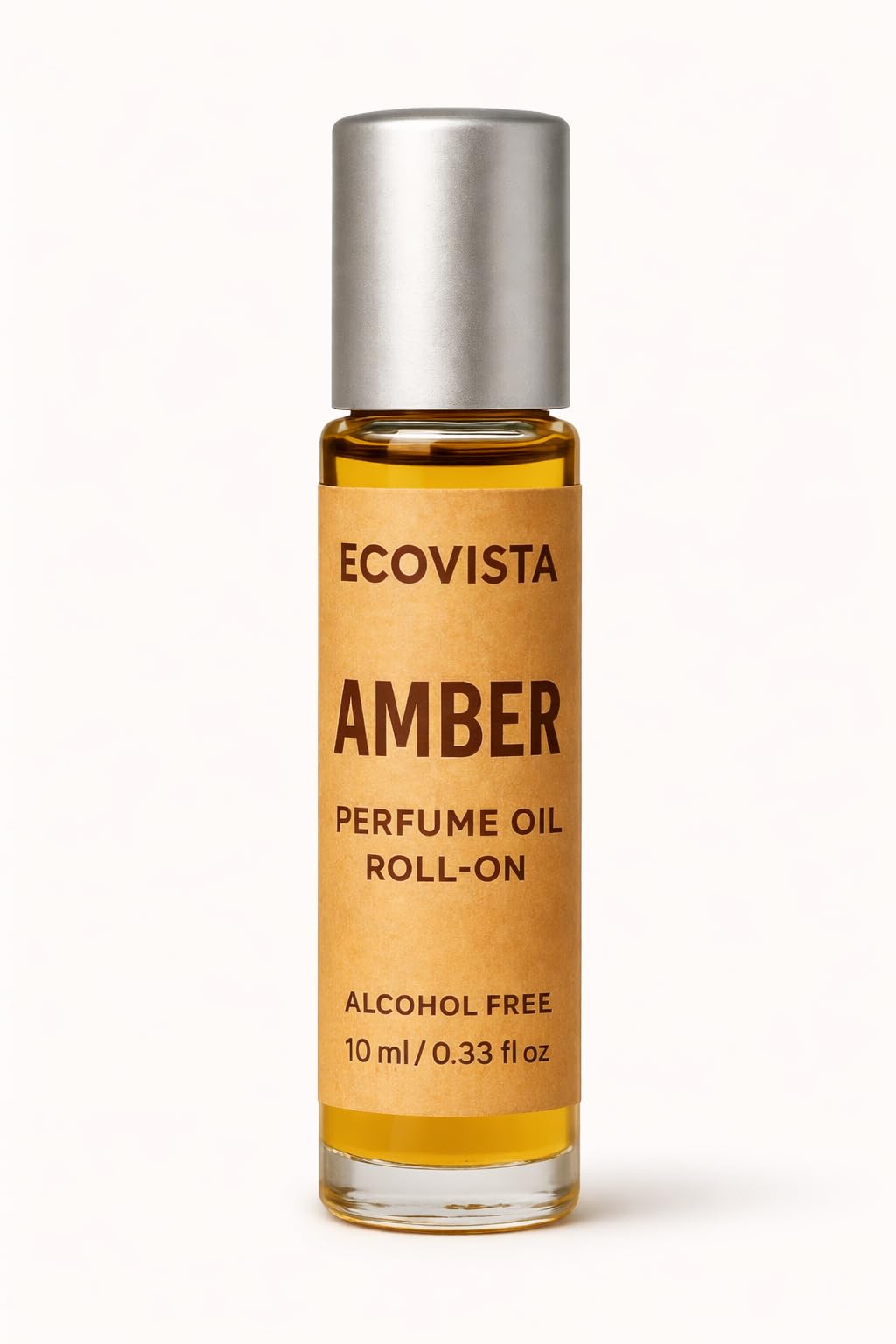 Ecovista Amber Perfume Oil Roll-On, Alcohol-Free Fragrance, Long Lasting Unisex Attar, 10ml (0.33 fl oz)
