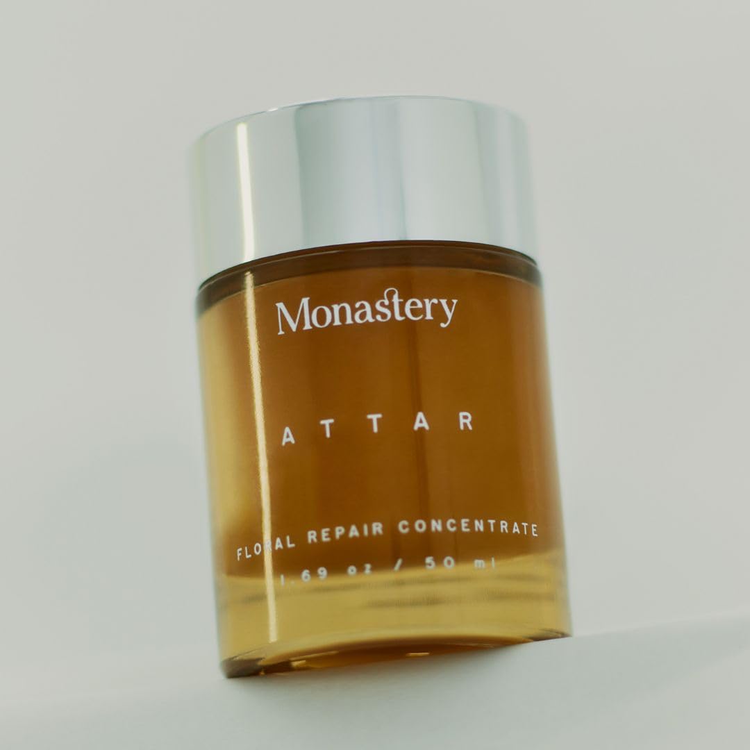 Attar Floral Repair Concentrate, 50ml, Face Moisturizer, Essential Oil Free, Nourishing Balm for Radiant Glow, Hazelnut, Rosehip Seed, Rare Rose Extracts, Jasmine Sambac