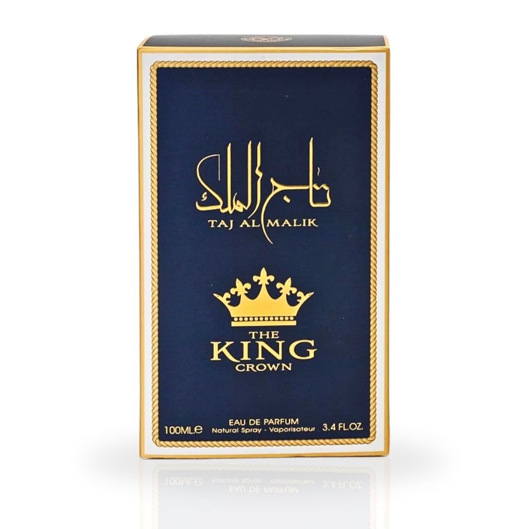 Ard Al Zaafaran Taj Al Malik Eau De Parfum Men Spray 100ML (3.4 OZ) Arabian Perfume for Men Luxurious & Captivating Fragrance Long Lasting Perfume For Men Experience The Warm Spicy & Floral Fragrance