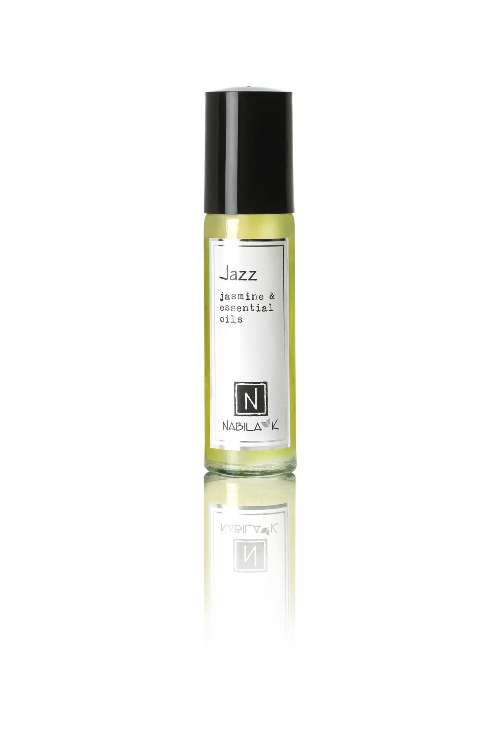 Nabila K Jazz Jasmine Roll-On Perfume Oil for Women | Alcohol-Free, Organic, Long-Lasting Fragrance | Travel Size, TSA Approved | 0.33 oz