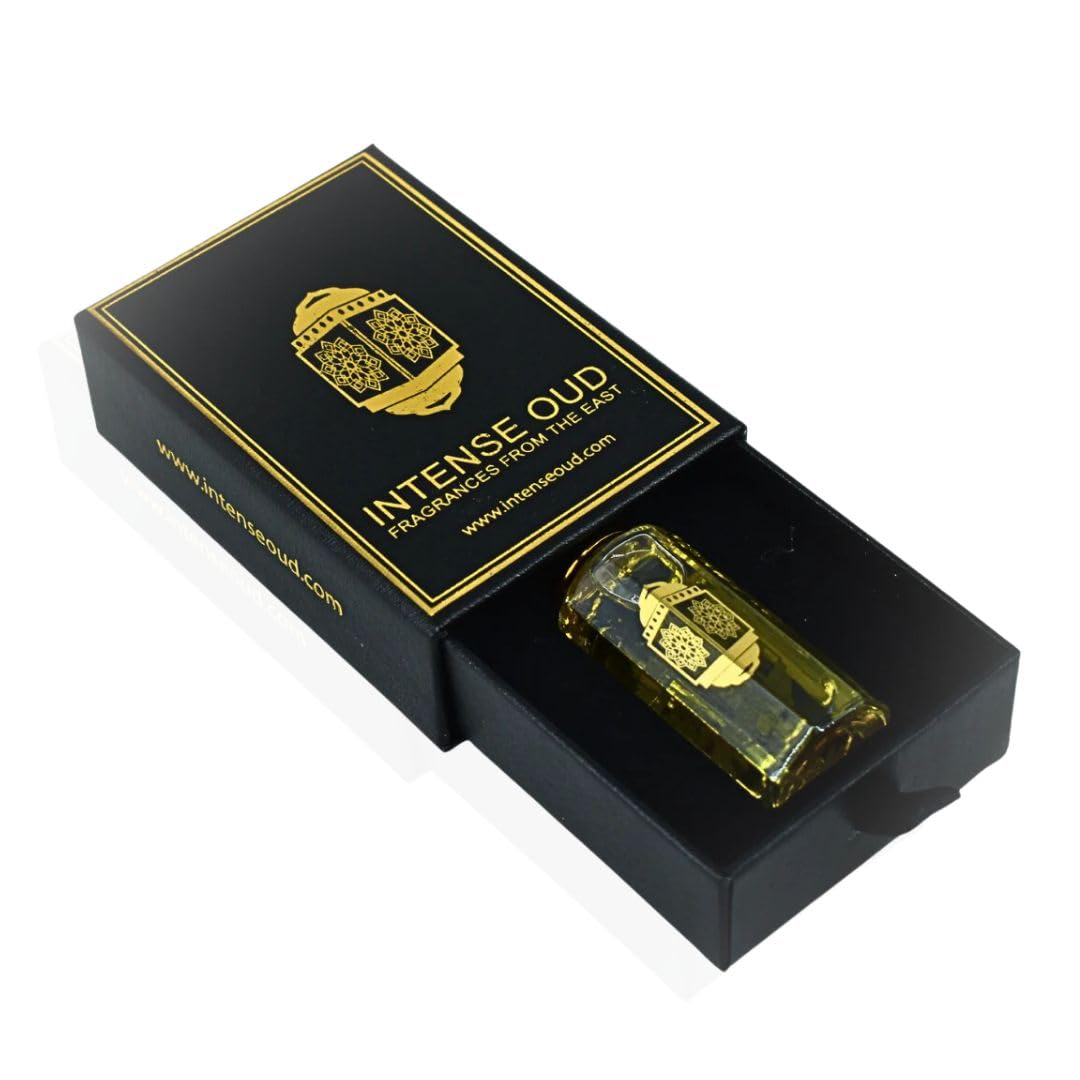 INTENSE OUD Platinum Sand Long Lasting Arabian Perfume Oils for Women 12ML (0.40 OZ) Fragrance Oil with Peach, Amber & Creamy Vanilla - Concentrated Perfume Oil & Valentines Day Gift With Black Box