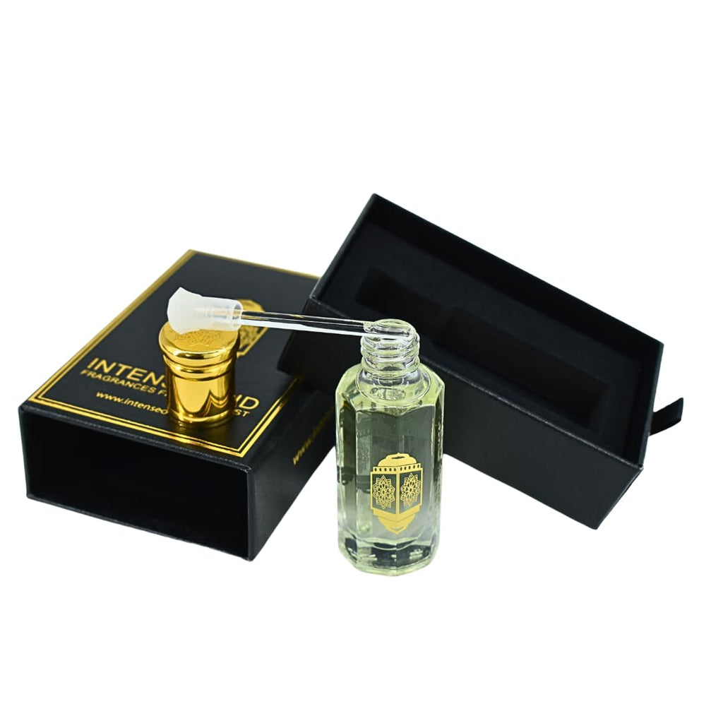 INTENSE OUD One Mile Arabian Perfume Oil for Men, 12ml (0.40 oz), Alcohol-Free, Long-Lasting Concentrated Fragrance with Cinnamon & Patchouli Notes, in Black Gift Box
