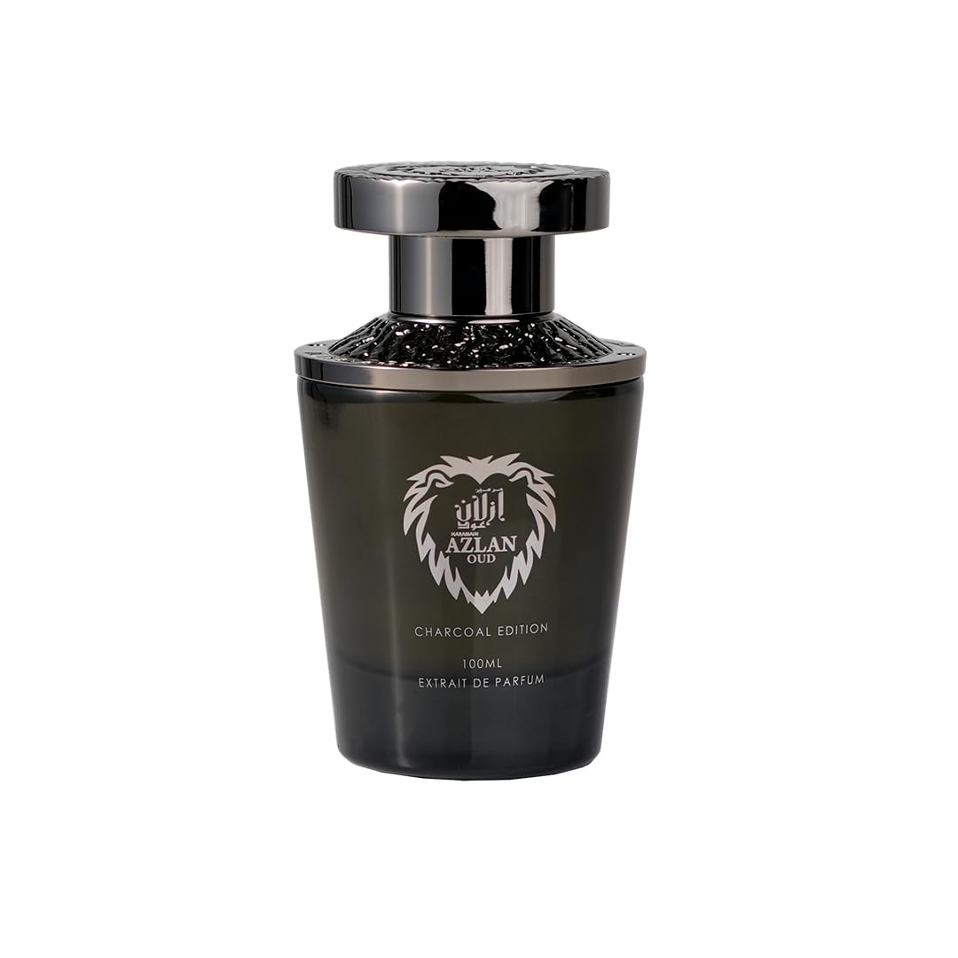 Al Haramain Azlan Oud Charcoal Edition Extrait De Parfum for Men, 3.33 Ounce