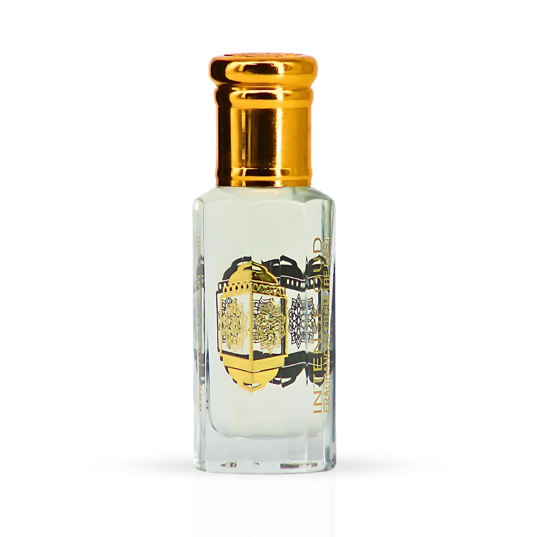 INTENSE OUD Khashab Al Sandal Long Lasting Arabian Perfume Oils for Women 12ML (0.40 OZ) Fragrance Oil with Cardamom, & Coconut Notes - Concentrated Perfume Oil & Valentines Day Gift With Black Box