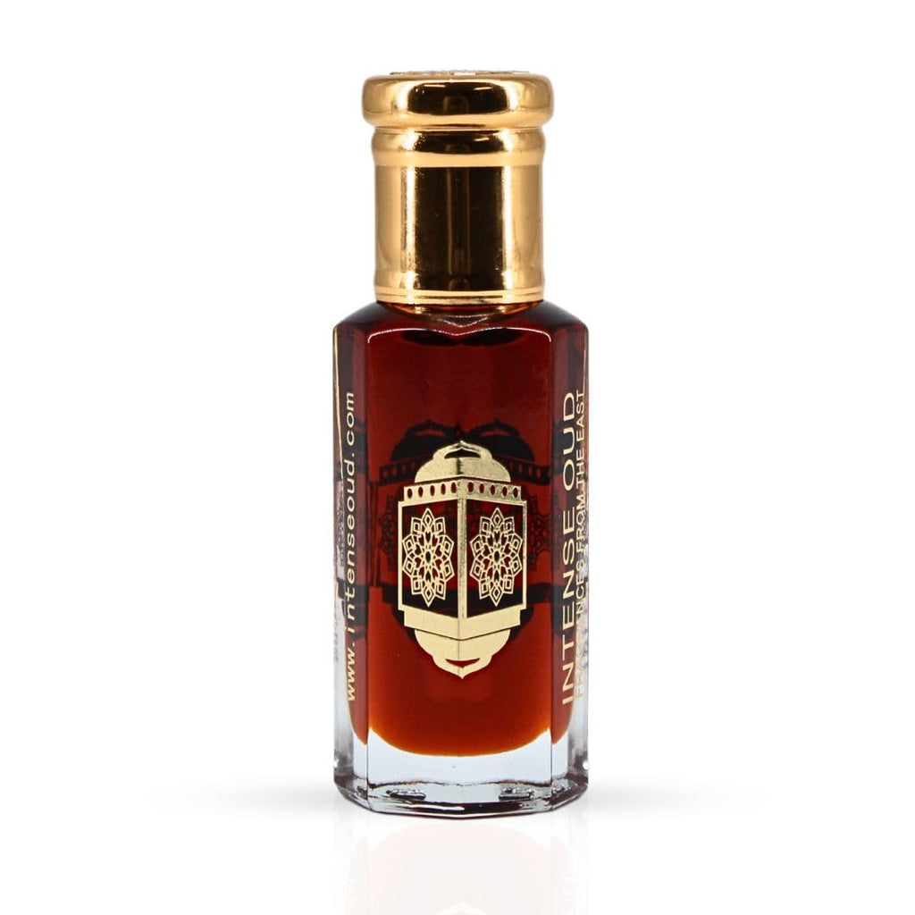 INTENSE OUD Mukhallat Al Zafran Long Lasting Arabian Perfume Oils for Women 12ML (0.40 OZ) – Spicy & Sweet Fragrance Oil - Premium Concentrated Perfume Oil & Valentines Day Gift With Black Gift Box