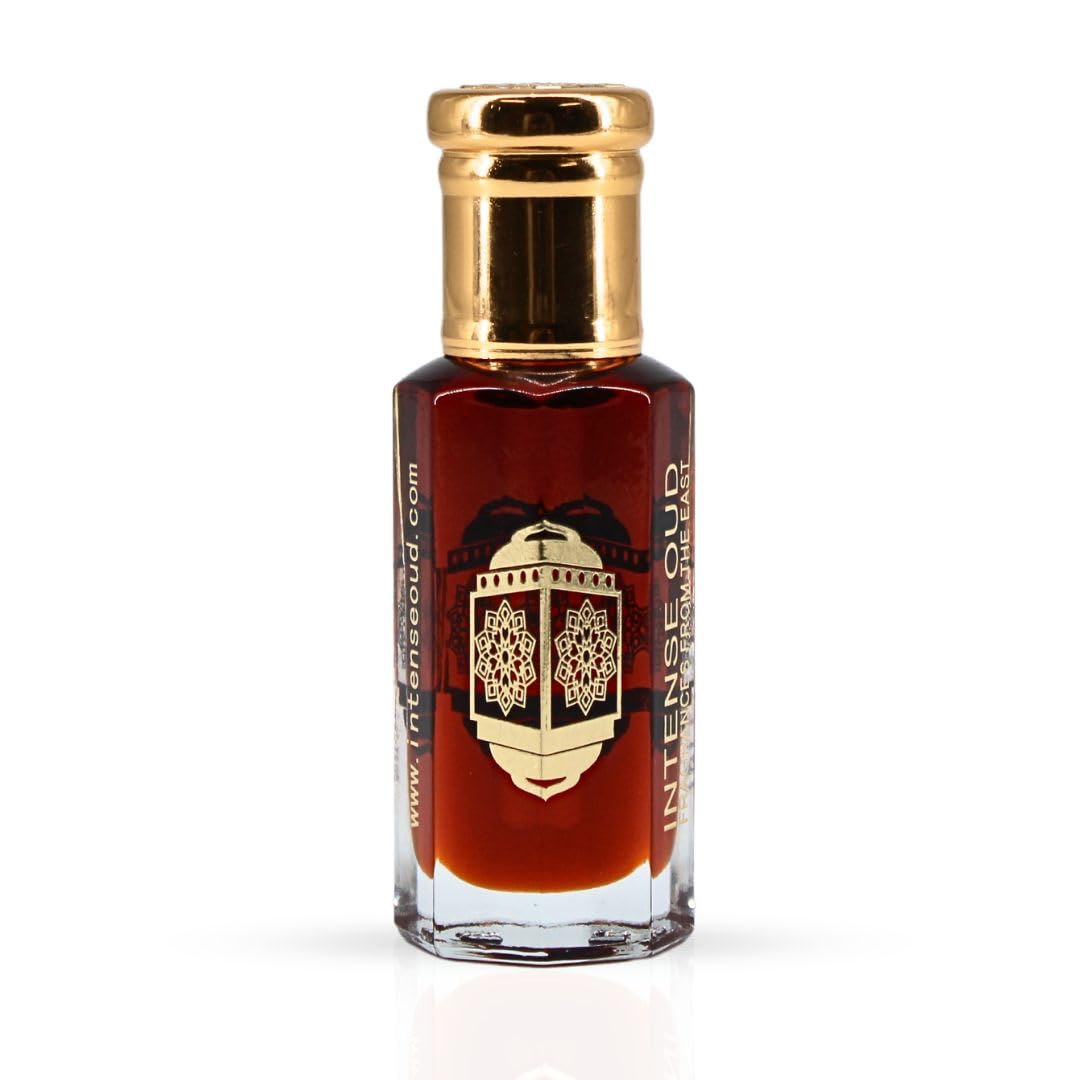 INTENSE OUD Mukhallat Al Zafran Long Lasting Arabian Perfume Oils for Women 12ML (0.40 OZ) – Spicy & Sweet Fragrance Oil - Premium Concentrated Perfume Oil & Valentines Day Gift With Black Gift Box