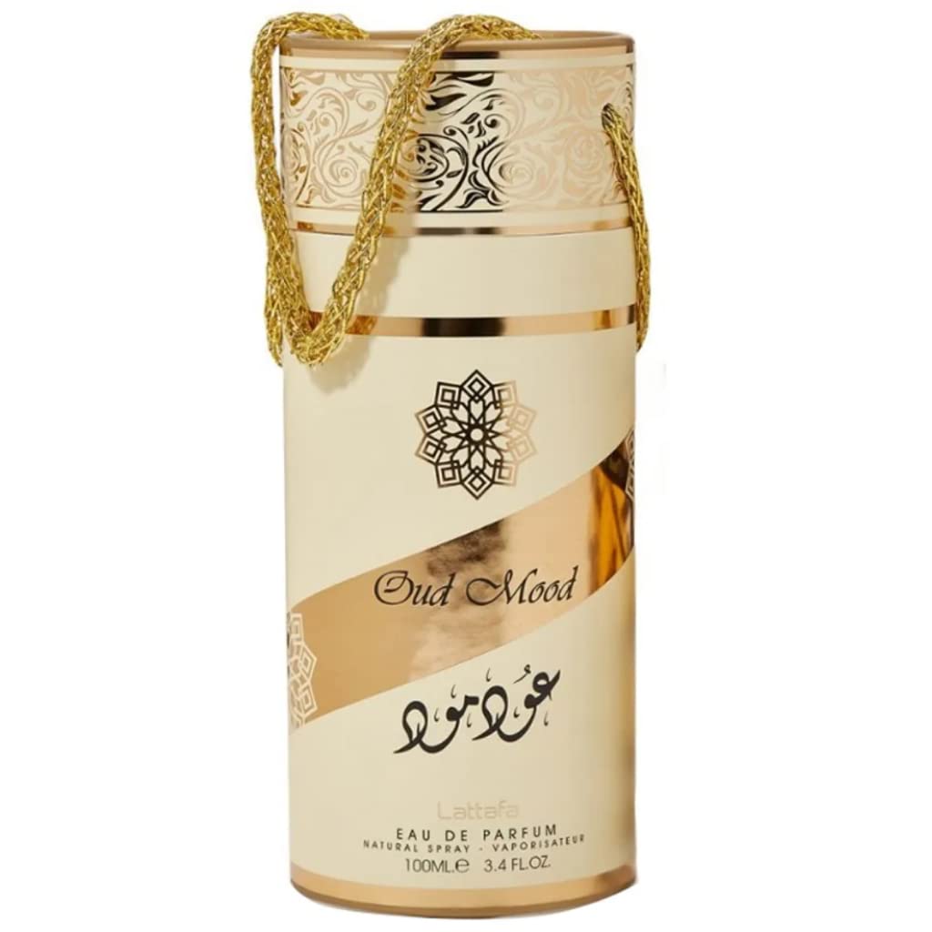 Lattafa Eau de Parfum, Unisex, 3.4 Ounce | Oud Mood | Pack of 2