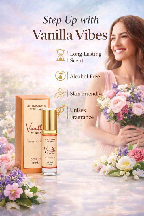 AL HASNAYN Vanilla vibes Fragrance Oil Roll-On Perfume 6ML 0.20 fl oz |Rollerball perfume |Alcohol free| Long Lasting | Gifts for men women|