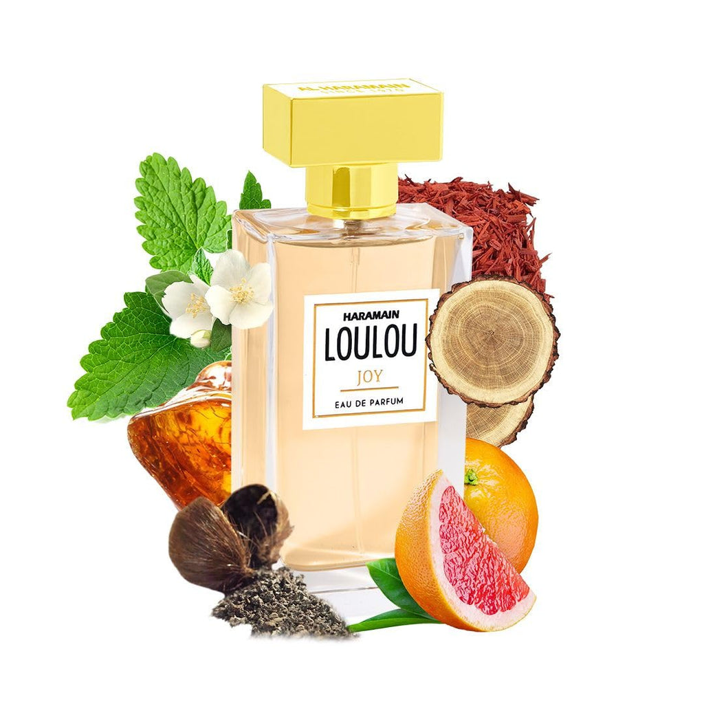 Al Haramain Loulou Joy - Perfume for Women and Men - Long Lasting Body Spray with Notes of Grapefruit, Jasmine, and Patchouli - 3.33 oz EDP Spray