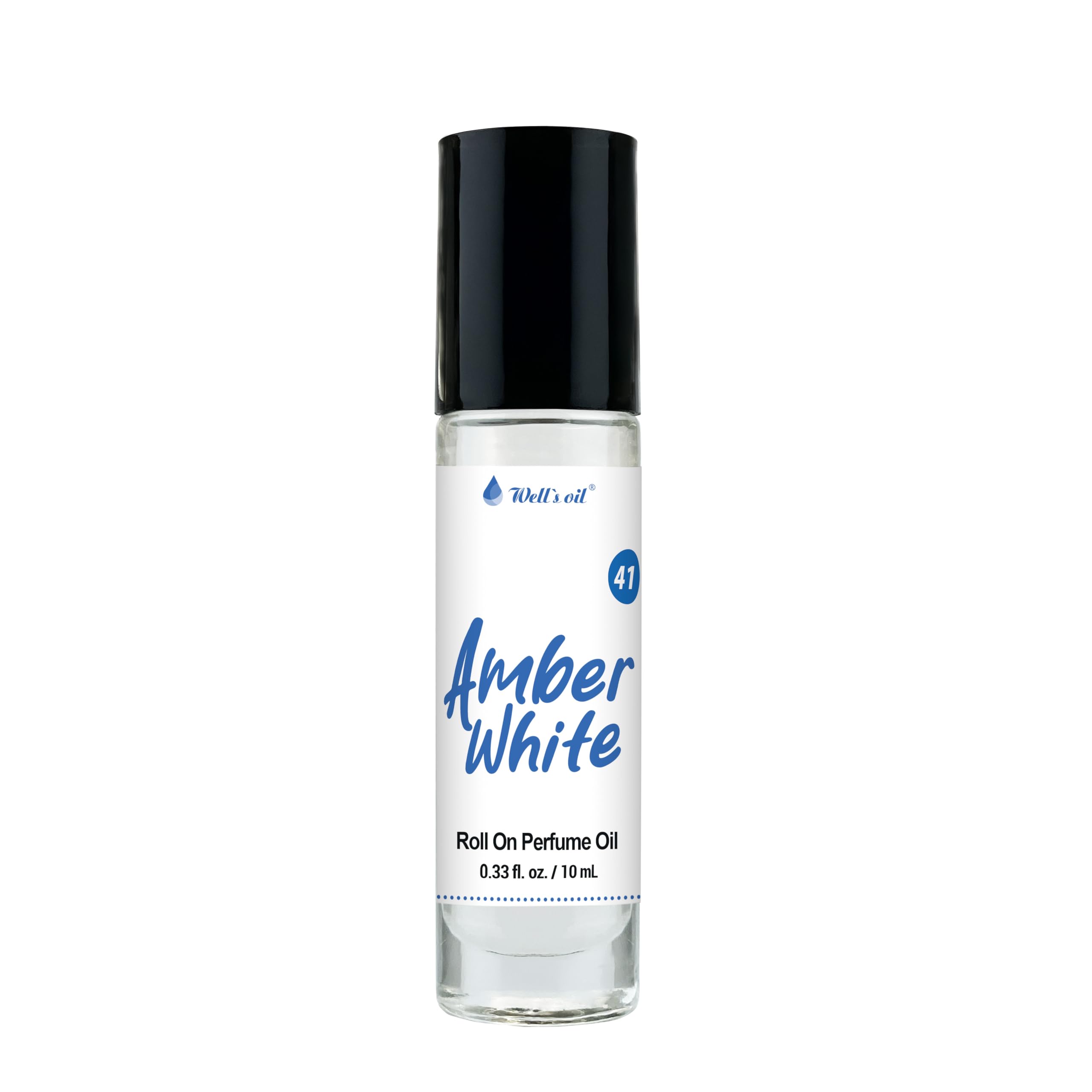 Well's Oil Roll-On Perfume Oil (Amber White) | Long-Lasting | Paraben-Free | 0.33 Fl Oz / 10 ml