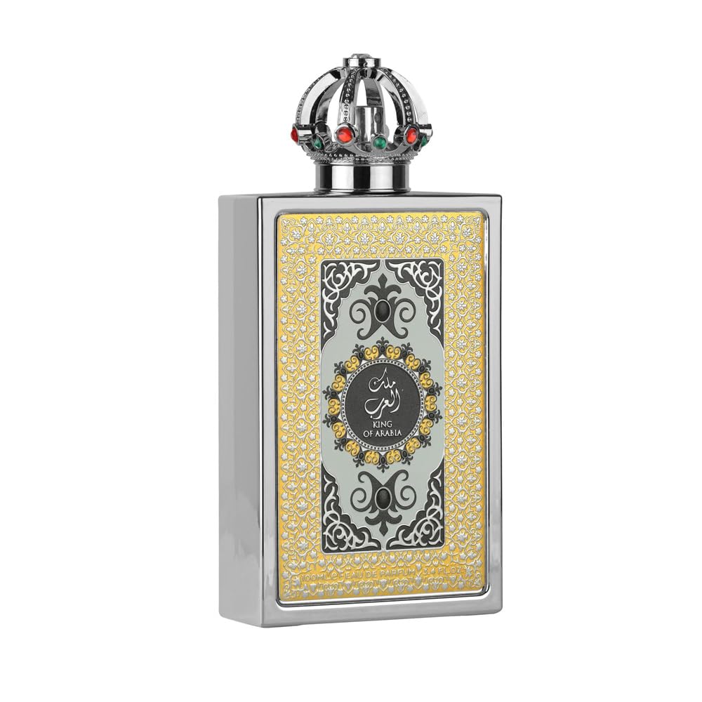 Lattafa Pride King of Arabia – Citrus, Fruity, Woody, Leather – Eau de Parfum Spray Long-Lasting Fragrance for Men, 3.4 Ounce / 100 ml