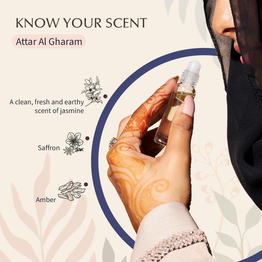 Attar Al Gharam Alcohol-Free Perfume Oil, Roll-On Fragrance