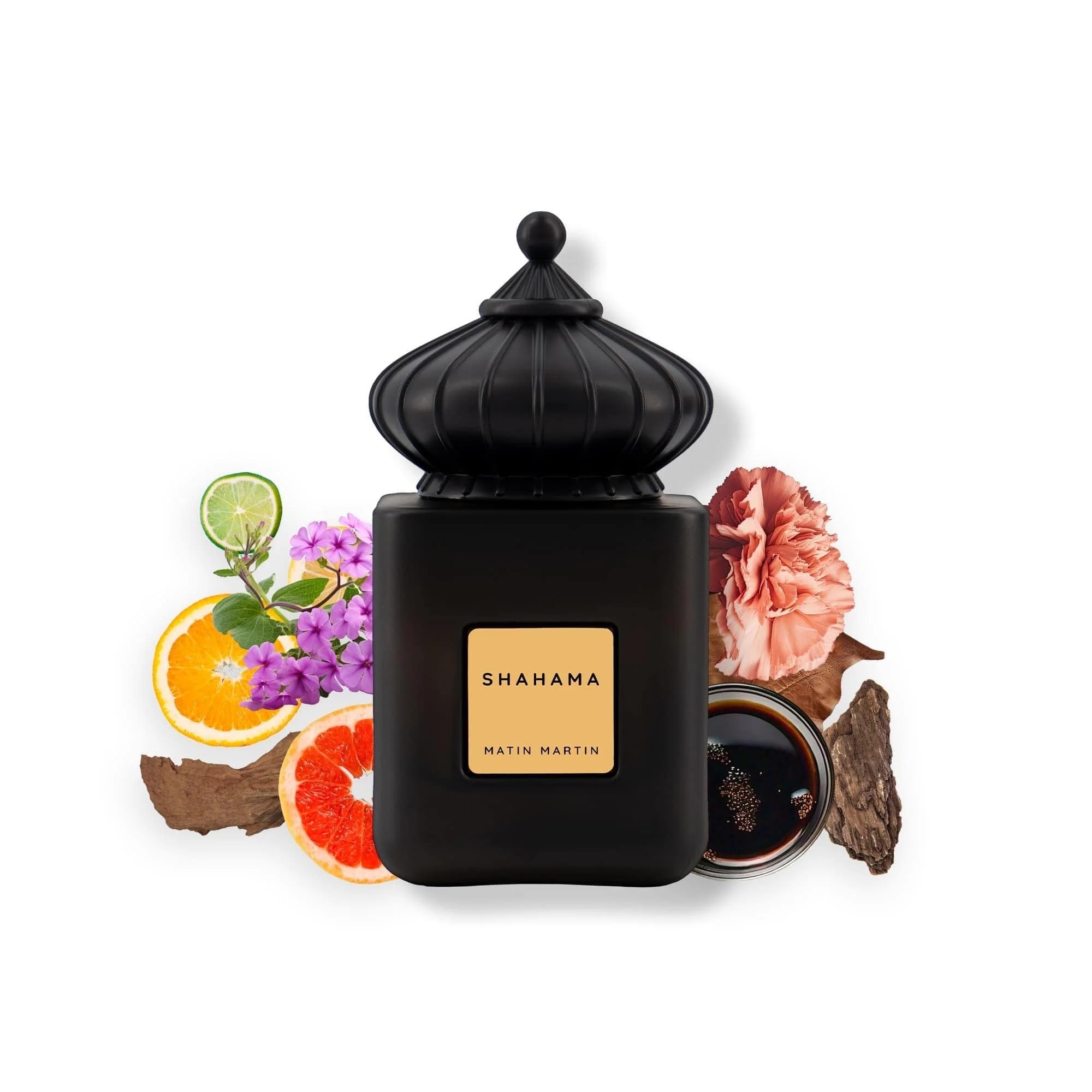 Matin Martin Shahama - Arabian Perfume for Men - Long Lasting Oriental Fragrance with Fruity, Spicy, Oud, Leather Notes - Arabic Cologne - Eau de Parfum - Luxury Gift - Travel Size - 3.4 oz EDP Spray