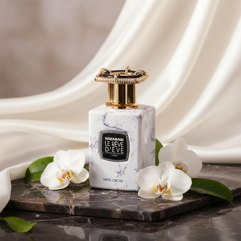 Le Reve Deve White Orchid by Al Haramain for Women - 3.33 oz Extrait De Parfum Spray