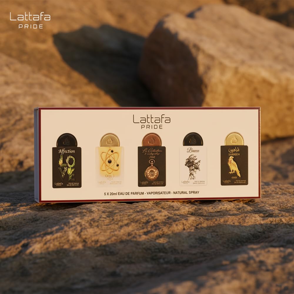 Lattafa Pride Gift Sets – Long Lasting Arabian Perfumes for Women Collection No.1 (5 x 20ml) – Eau de Parfum Spray – Elegant Ladies Perfume with Luxurious Scents – Premium Gift Box for Every Occasion