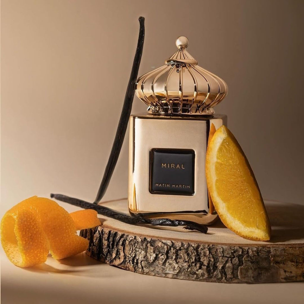 Matin Martin Miral - Luxury Arabian Perfume for Women - Oriental Fragrance with Notes of Pear, Orange, Mandarin, Jasmine, Tonka - Arabic Long Lasting Scent - Travel Size - 3.4 oz Eau de Parfum Spray