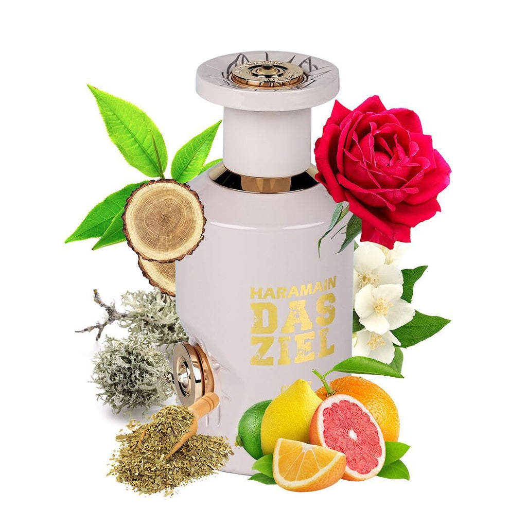 Al Haramain Das Ziel Schwarz - Extrait De Parfum Spray - Perfume for Men and Women - Amber Perfume with Incense, Pine, Patchouli, Vetiver - 3.33 oz