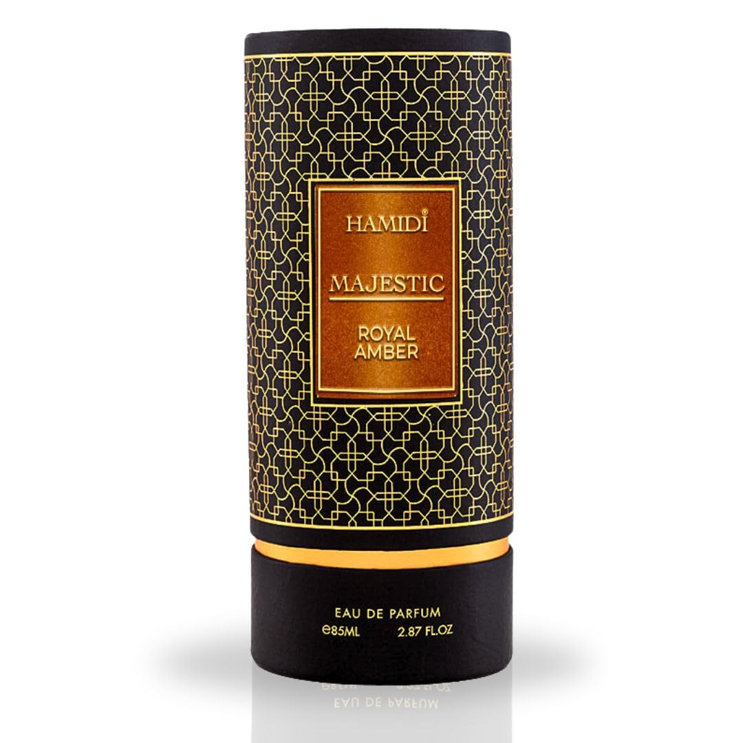 Hamidi MAJESTIC ROYAL AMBER Arabian Perfumes for Women & Men, Long Lasting Perfume Spray 85ML (2.8 OZ), Unisex Perfume, Luxurious Eau De Parfum - Allure & Elegance in Every Spray