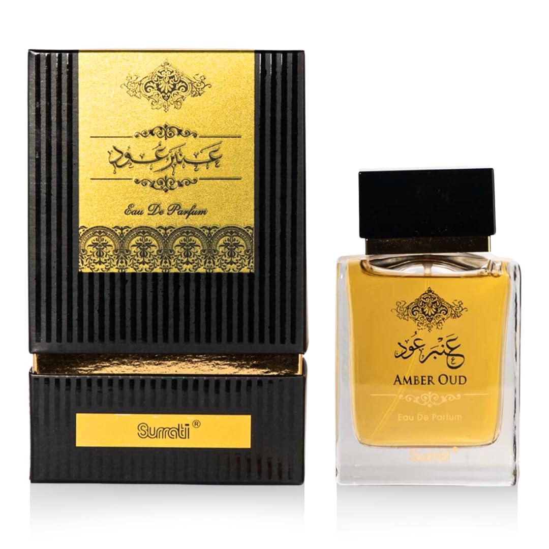 Surrati Amber Oud Arabian Perfumes For Women - Eau de Parfum Spray 100ML (3.4 OZ), Exotic Womens Perfume With Honey, Woody & Amber Notes - Long Lasting Perfume For All Day Freshness
