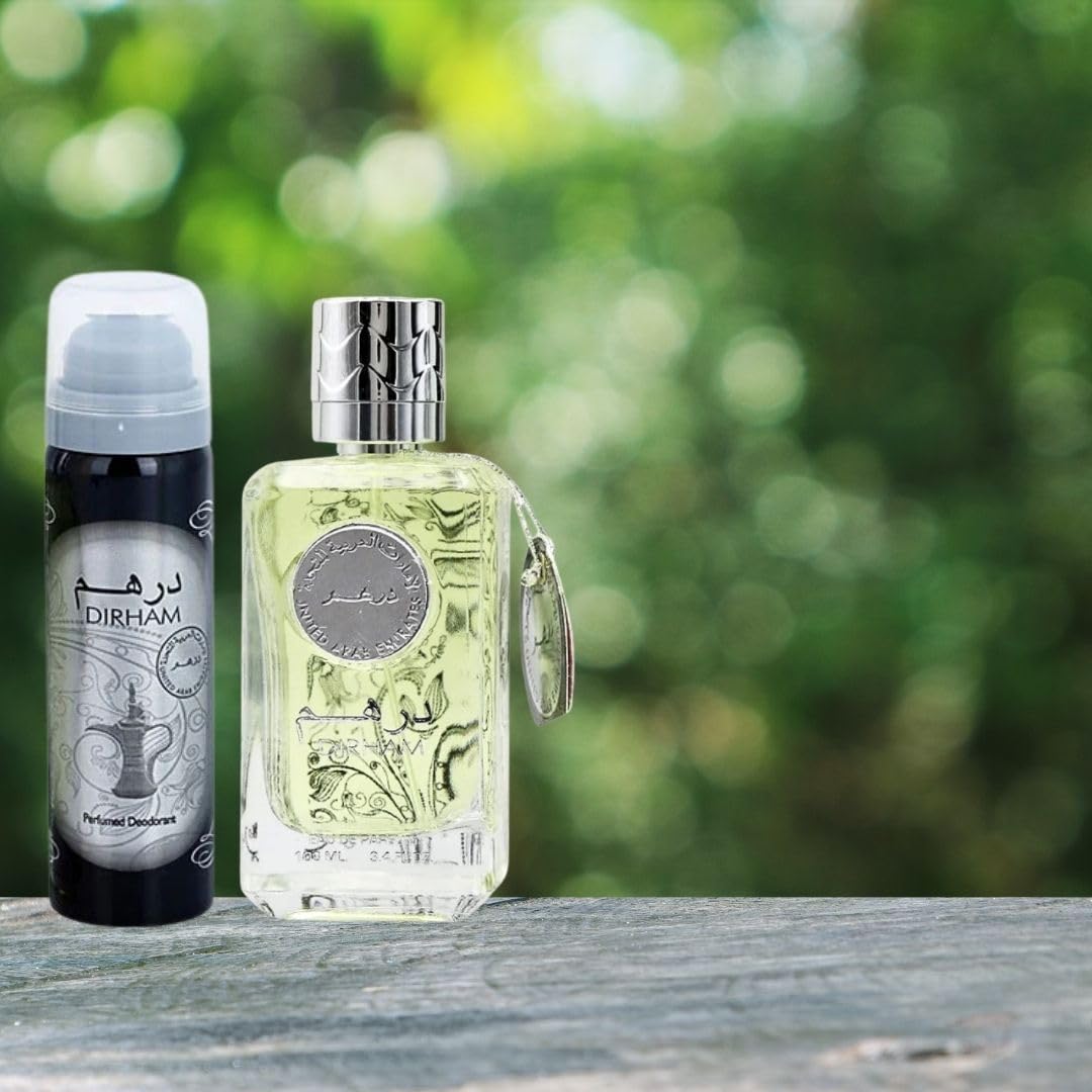 Ard Al Zaafaran Dirham Eau De Parfum Spray 100ML (3.4 OZ) With Deodorant 50ML Long Lasting Unisex Scent, Exquisite Aroma.