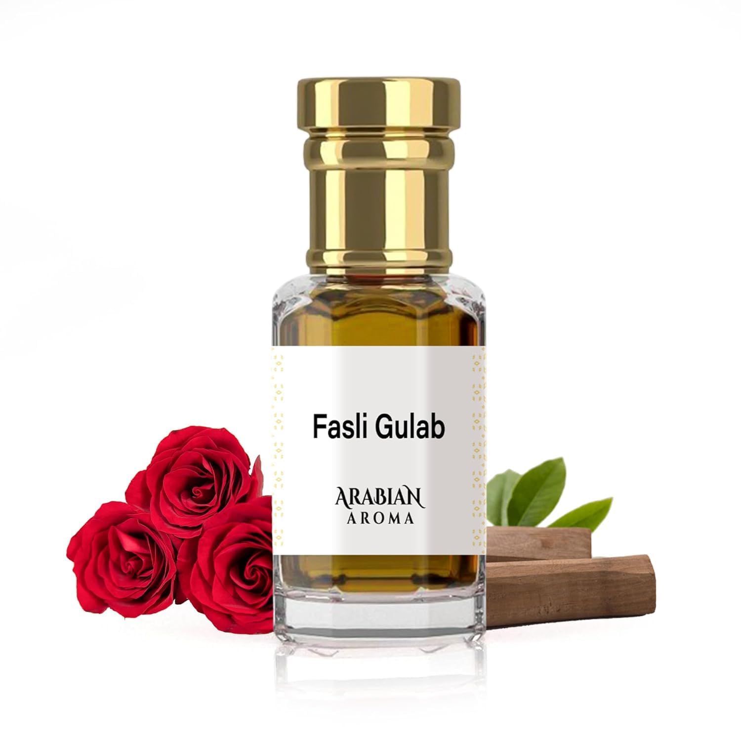 RF Arabian Aroma Fasli Gulab Attar | Traditional Indian Red Rose Perfume Fragrance | Long-Lasting Oil-Based Attar for Men & Women | 100% Pure Rose Essence Perfume | Alcohol Free (6ml)