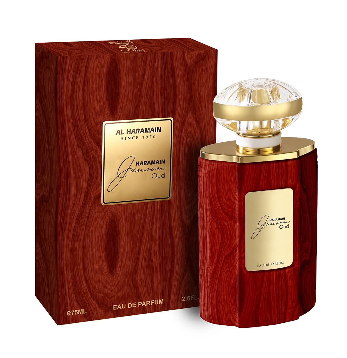 Al Haramain Junoon Oud - Perfume for Women and Men - Captivating Luxury Scent with Woody, Amber, Musk, and Sensual Rosewood - 2.5 oz EDP Spray