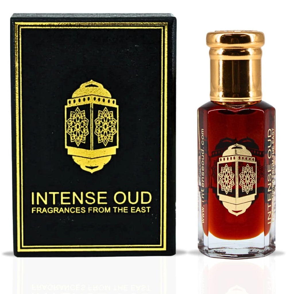 INTENSE OUD Mukhallat Al Zafran Long Lasting Arabian Perfume Oils for Women 12ML (0.40 OZ) – Spicy & Sweet Fragrance Oil - Premium Concentrated Perfume Oil & Valentines Day Gift With Black Gift Box