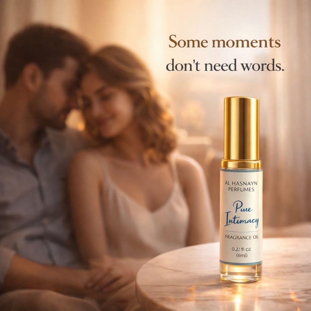 AL-HASNAYN Pure Intimacy Fragrance Oil Roll-On Perfume 6ML 0.20 fl oz |Rollerball perfume |Alcohol free| Long Lasting | Gifts for men women|