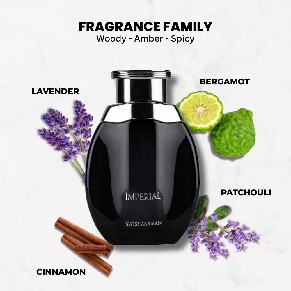 Swiss Arabian Imperial - Luxury Products From Dubai - Long Lasting, Addictive Personal EDP Spray Fragrance - Seductive Signature Aroma - 3.4 Oz