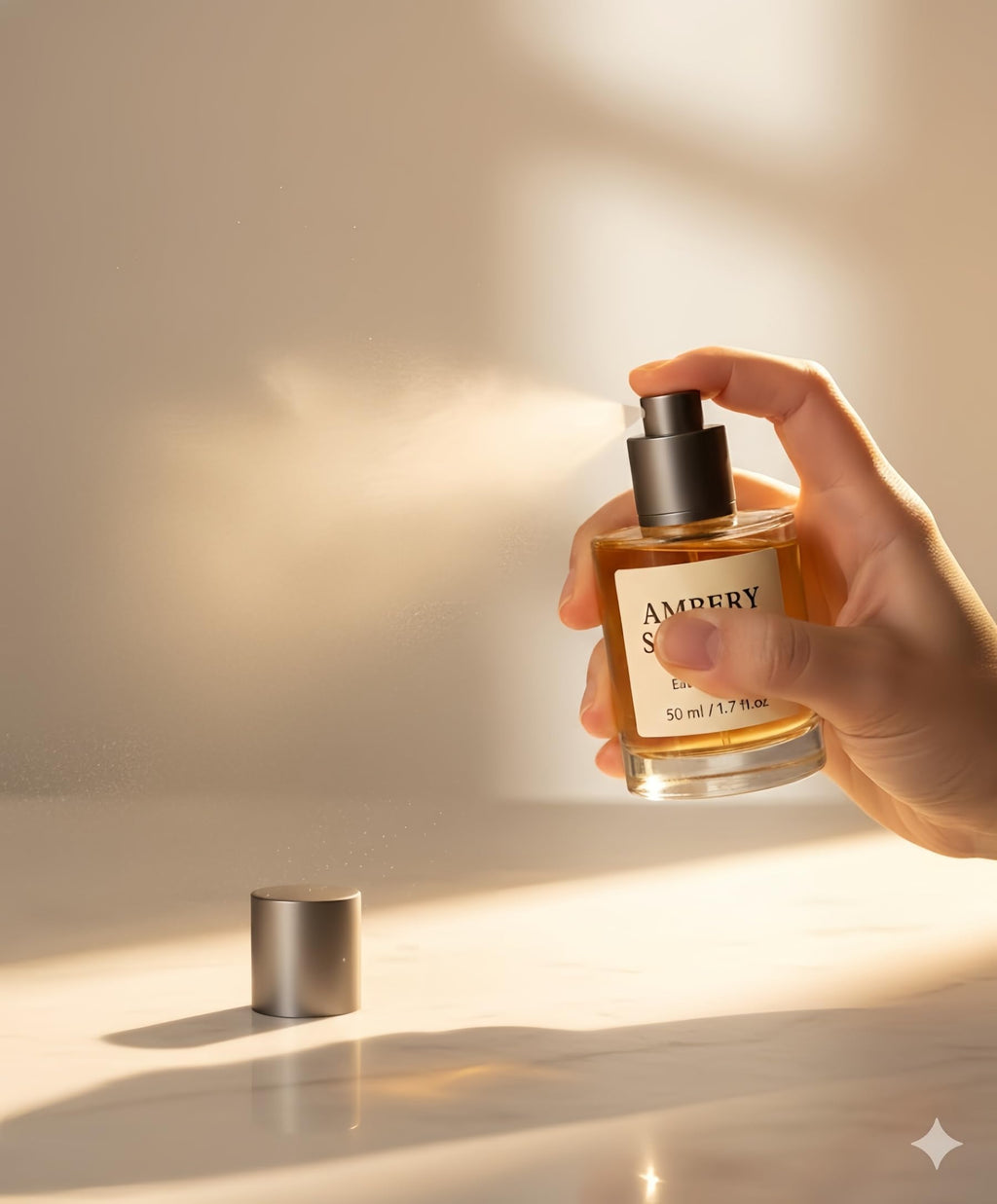 Larsweryar Ambery Saffron Eau de Parfum for Women and Men, Long Lasting Luxury Unisex Perfume Spray, Sophisticated Warm & Woody Fragrance, Vegan & Cruelty-Free, 1.7 Fl Oz (50ml)