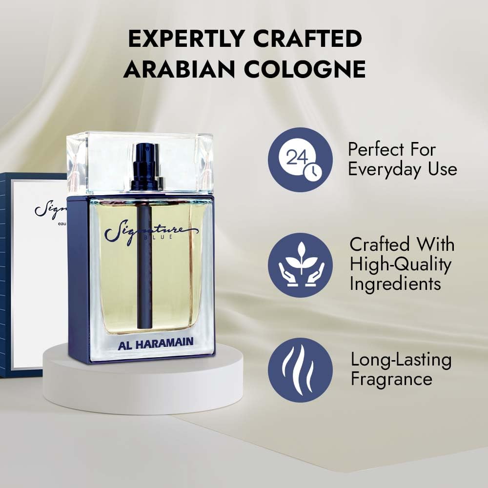 Al Haramain Signature Blue Eau De Parfum Spray for Unisex, 3,4 Ounce